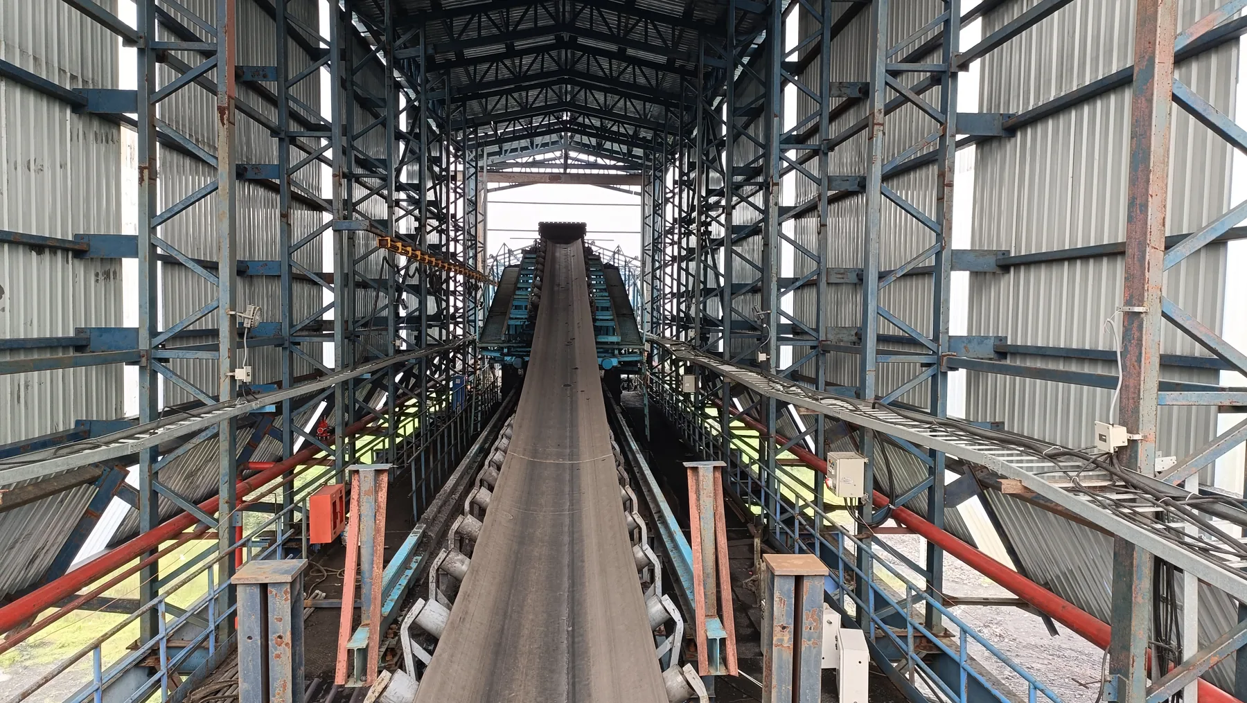 Industrial conveyor structure at an Ignispin project site