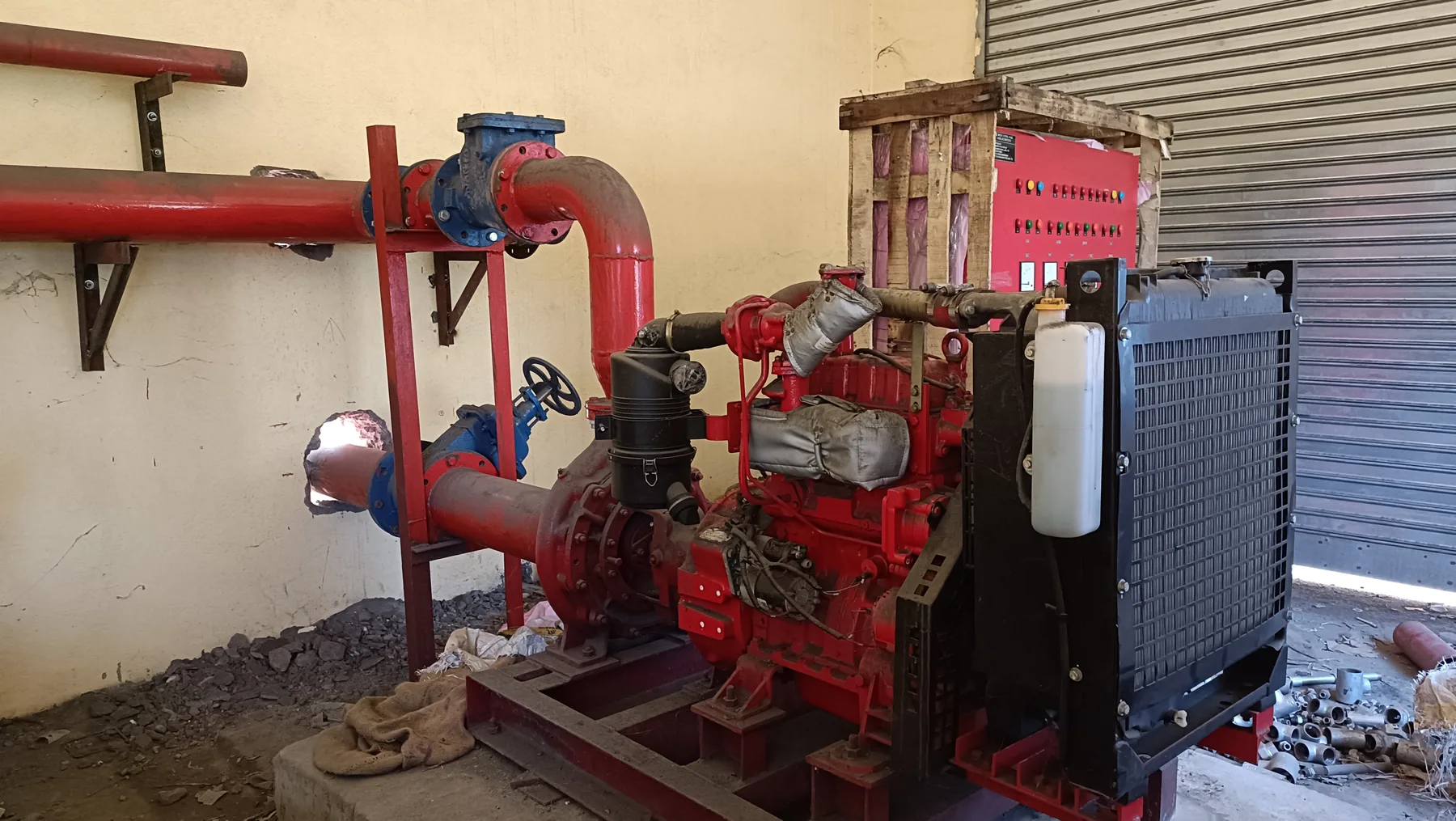 Fire pump set with control panel installed by Ignispin